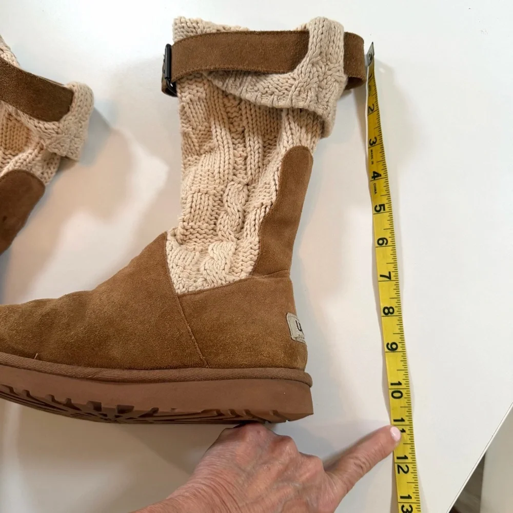 UGG Cambridge Chestnut Boots Slouch Suede Fold Over Women’s 7